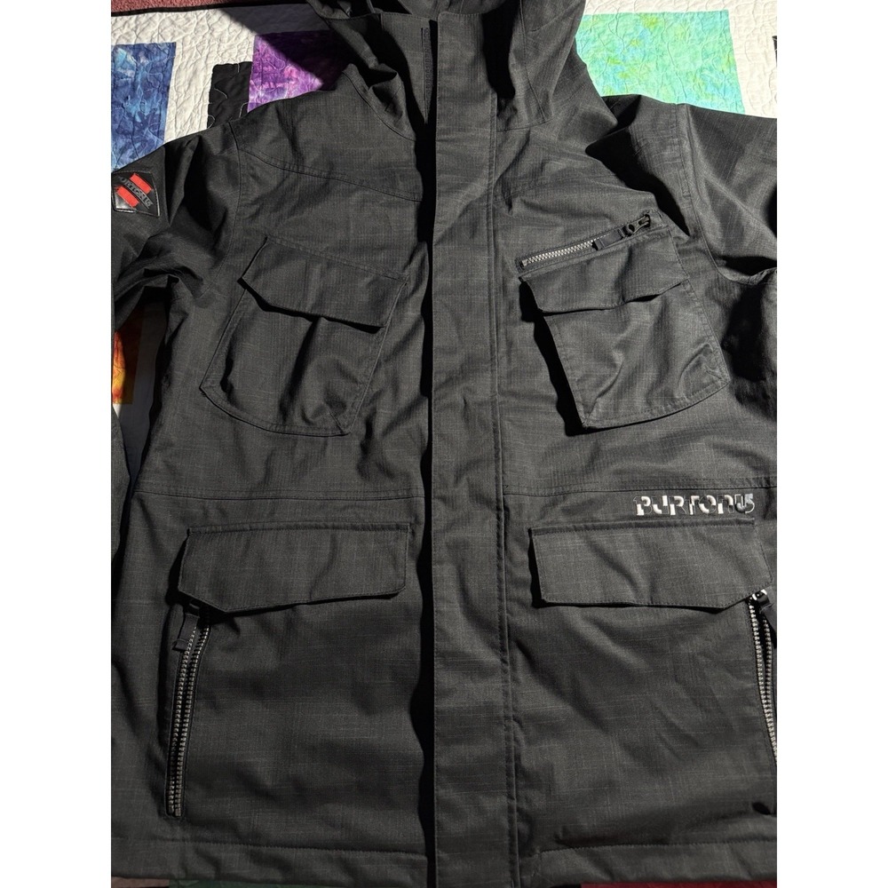 Burton DryRide Mens Medium Charcoal Gray Black Ski Snowboard Jacket